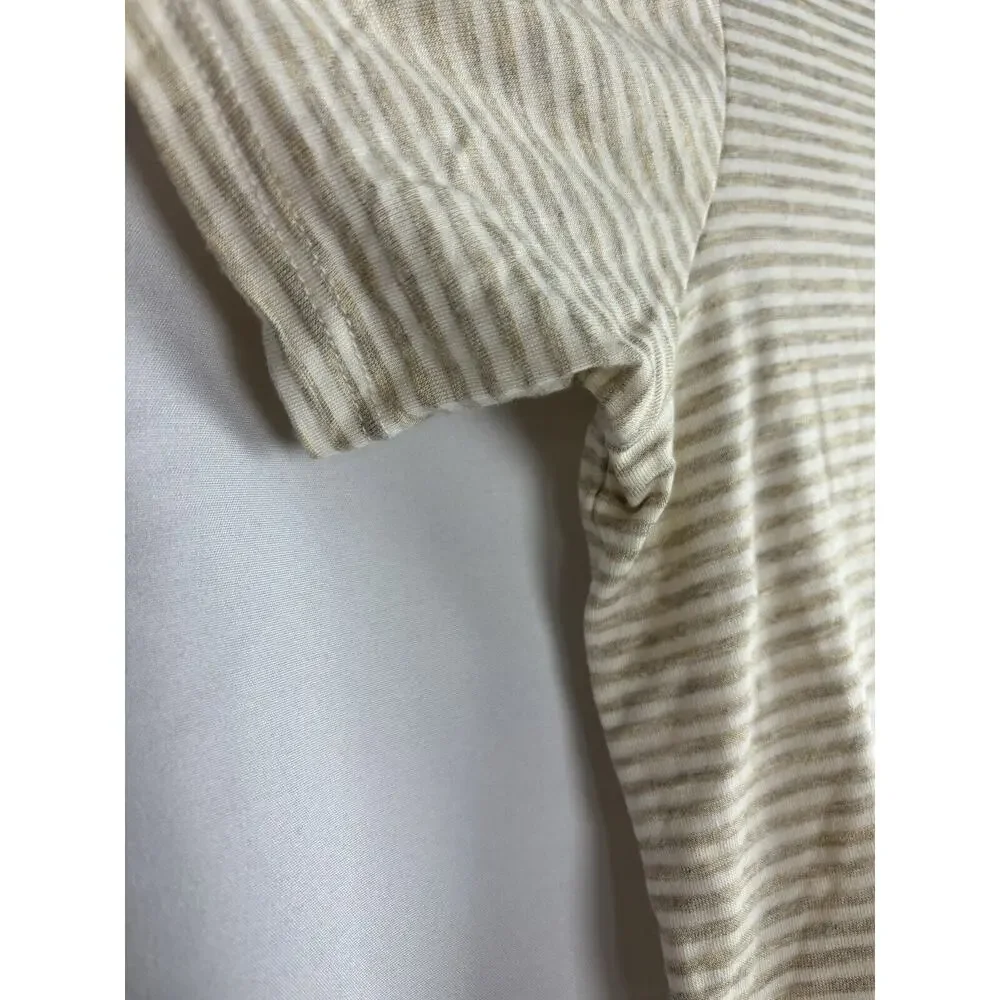 Living Doll Y2K 90s Short Sleeve‎ Floral Detail Striped Top Tee Shirt Large - Picture 5 of 10